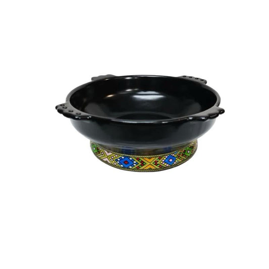 Serving plate Taba Ediyat design pattern ጣባ እዲያት ዲዛይን clay small 6”