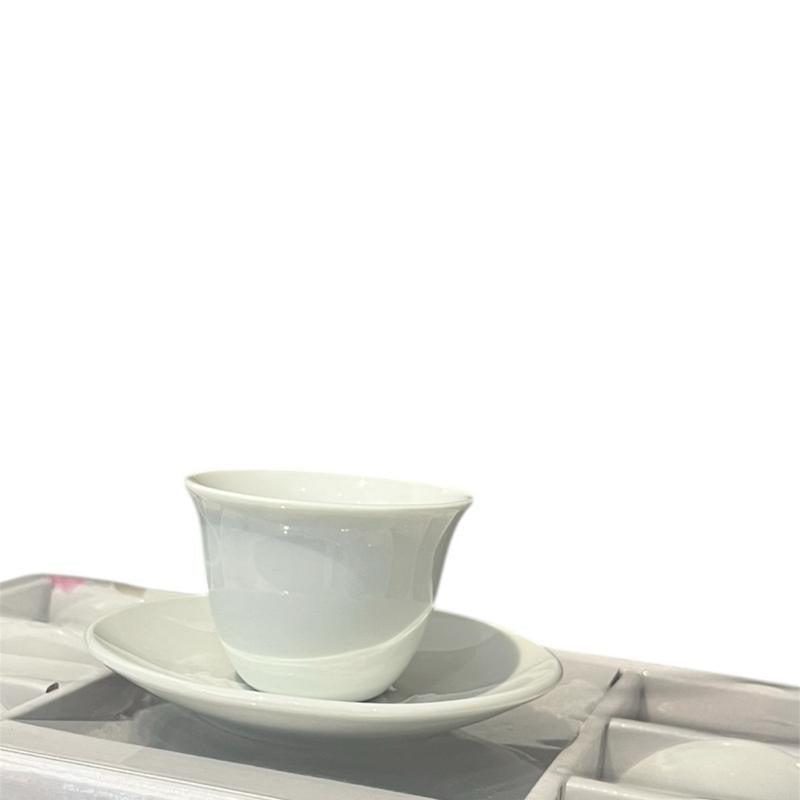 12 pcs Set white coffee cups Drinkware Saucer