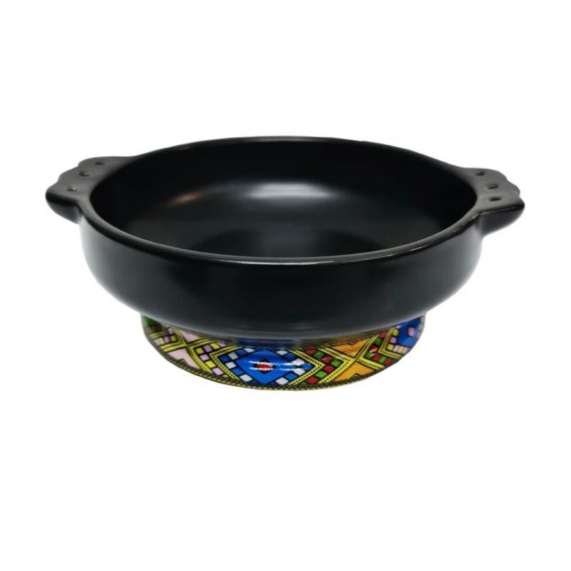Serving plate Taba Ediyat design pattern ጣባ እዲያት ዲዛይን clay small 6”