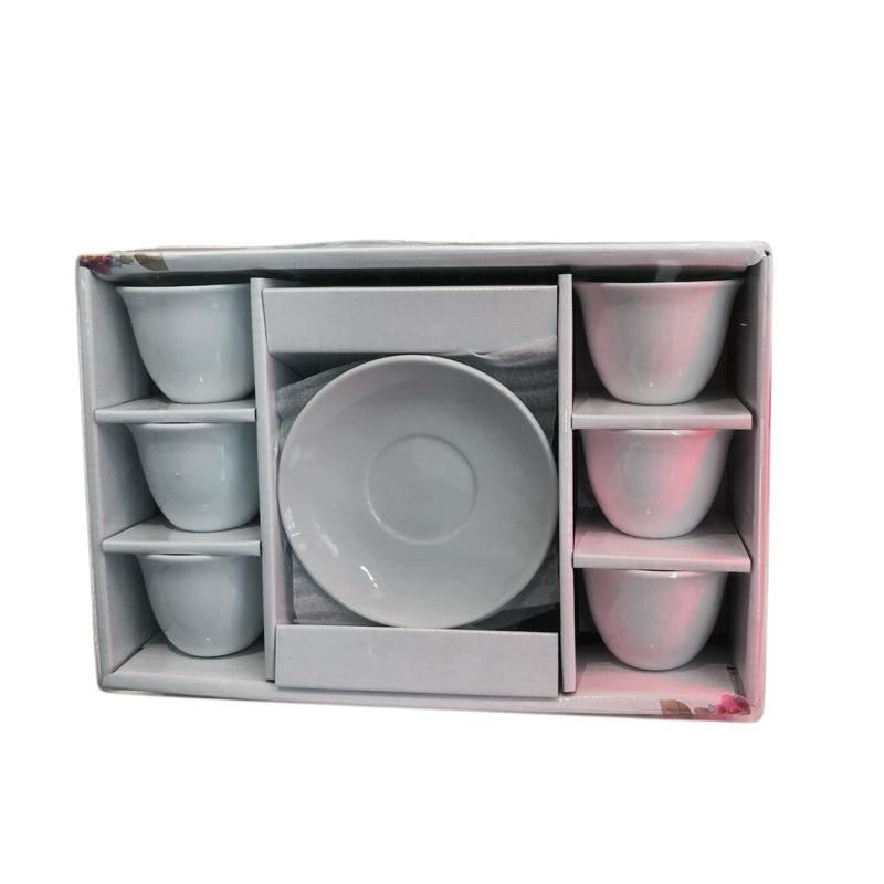 12 pcs Set white coffee cups Drinkware Saucer