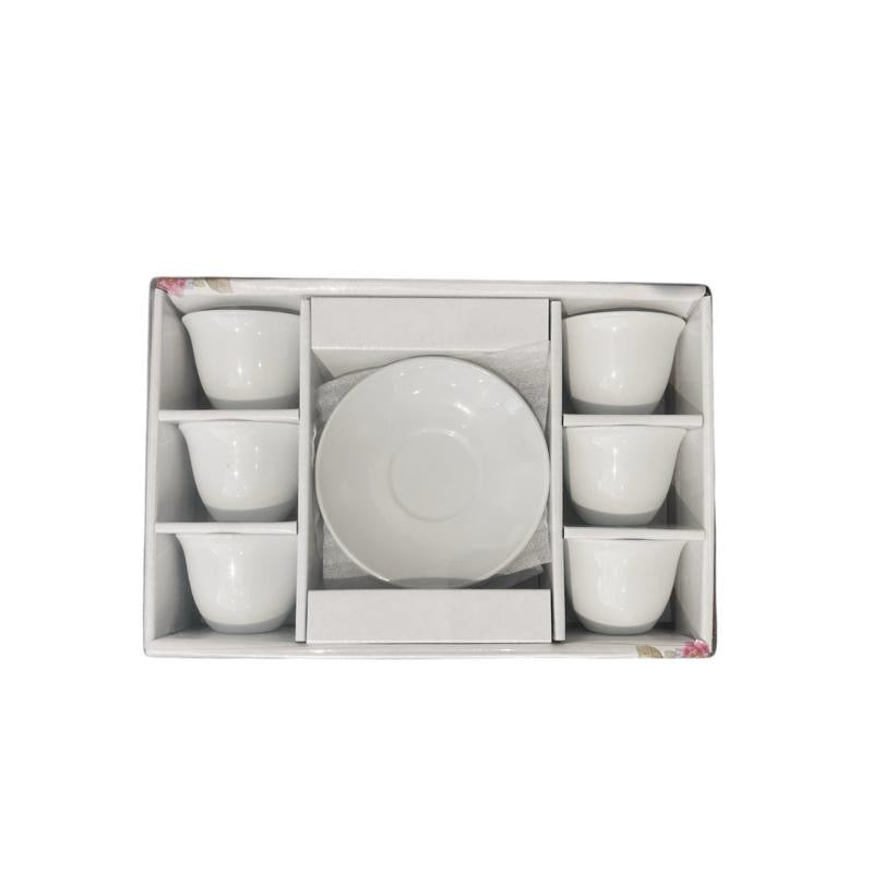 12 pcs Set white coffee cups Drinkware Saucer