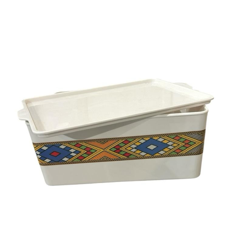 Multipurpose Coffee Table and storage with plate in pattern design