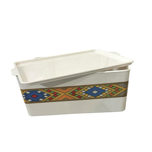 Multipurpose Coffee Table and storage with plate in pattern design